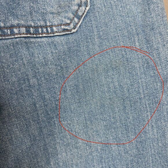 J Crew Point Sur Wide Leg Crop Clean Light Wash Stretch Raw Hem Patch Pocket - Picture 10 of 13